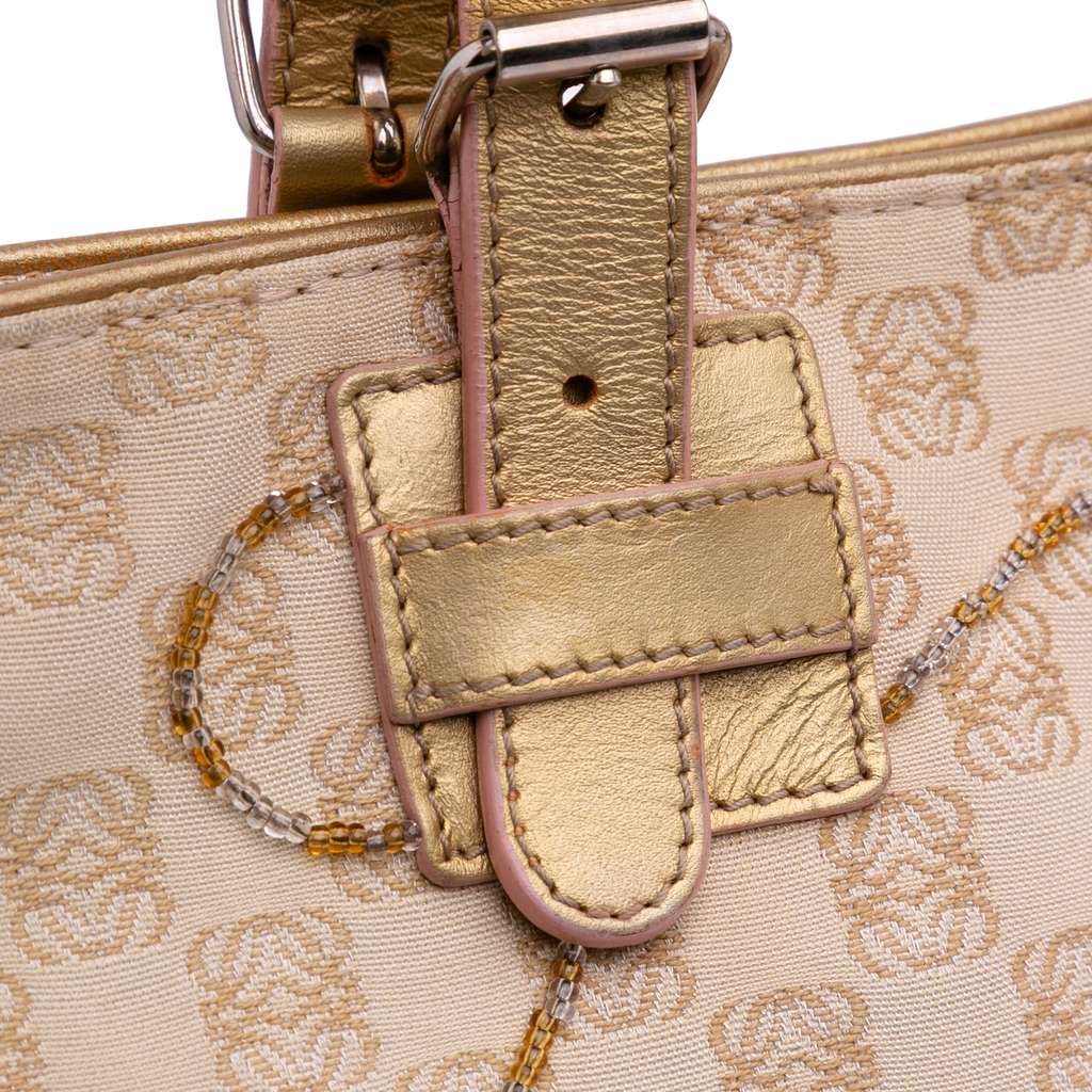 Loewe Anagram Canvas Embroidered Tote - Detail 2