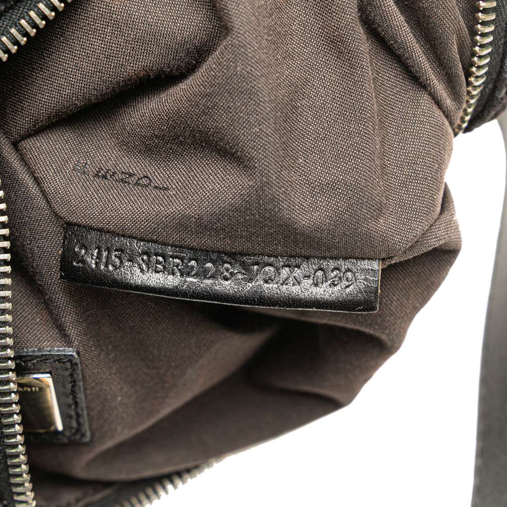 Fendi Zucchino Suede Oyster Shoulder Bag - Detail 1