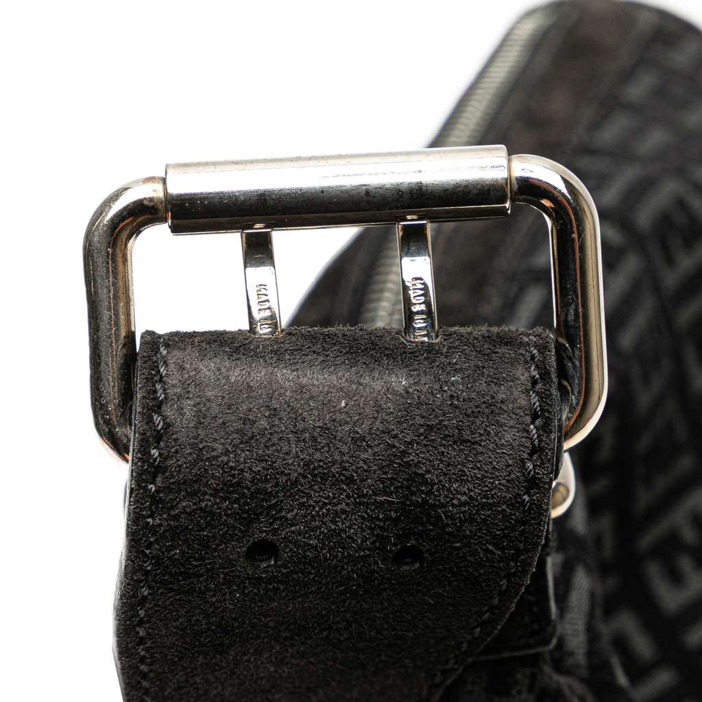 Fendi Zucchino Suede Oyster Shoulder Bag - Image 10