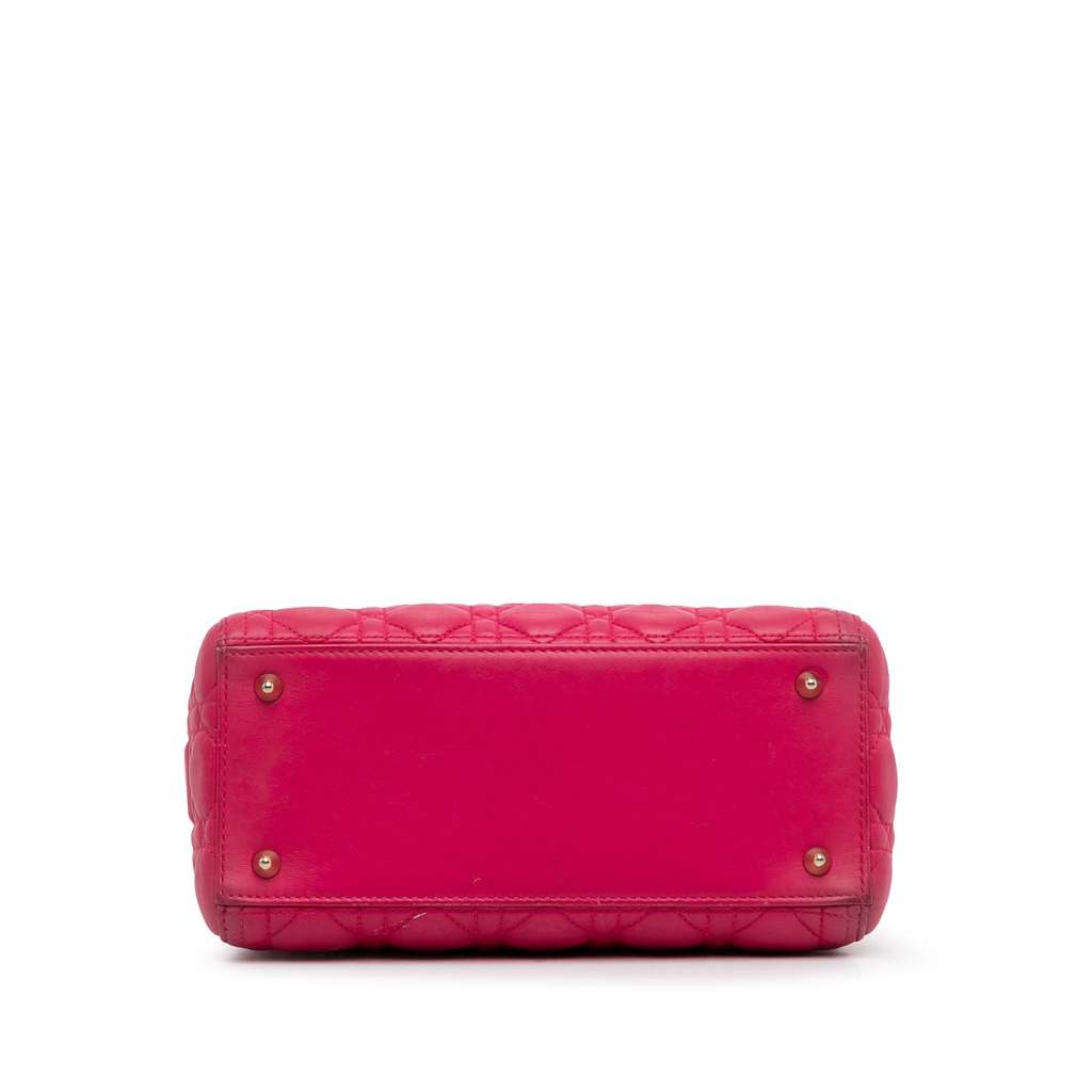 Dior Medium Lambskin Cannage Lady Dior - 5