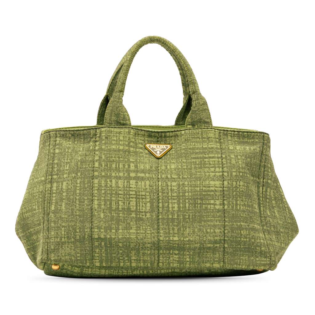 Prada Large Canvas Canapa Satchel