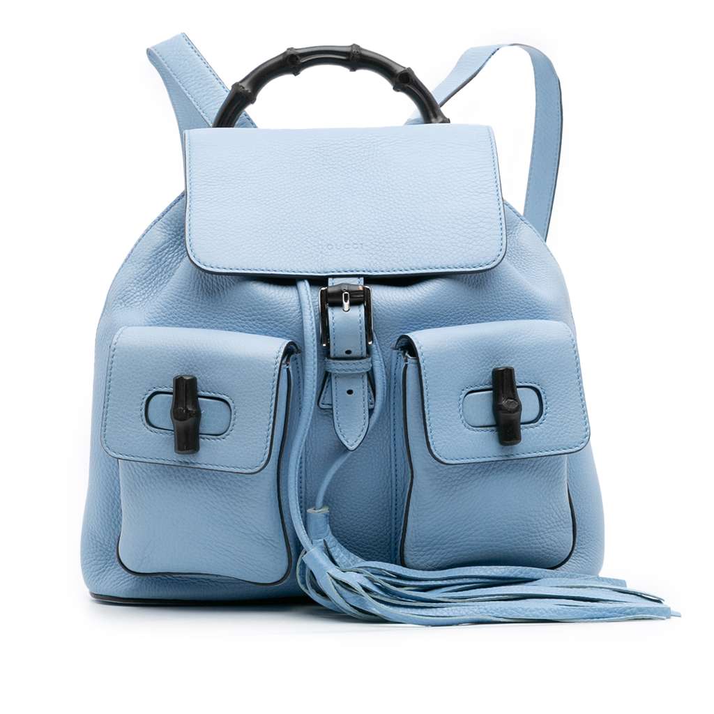 Gucci Leather Bamboo Tassel Backpack