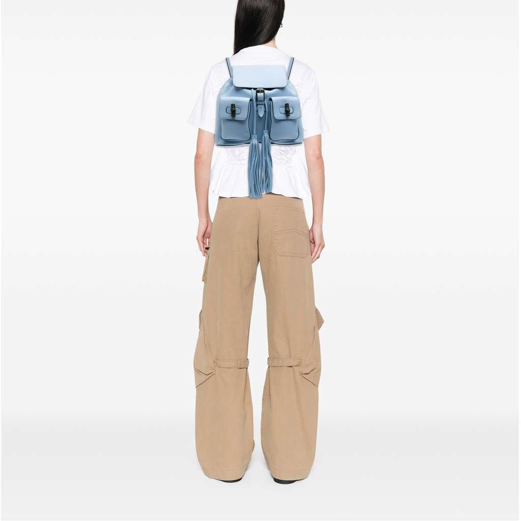 Gucci Leather Bamboo Tassel Backpack - Image 13
