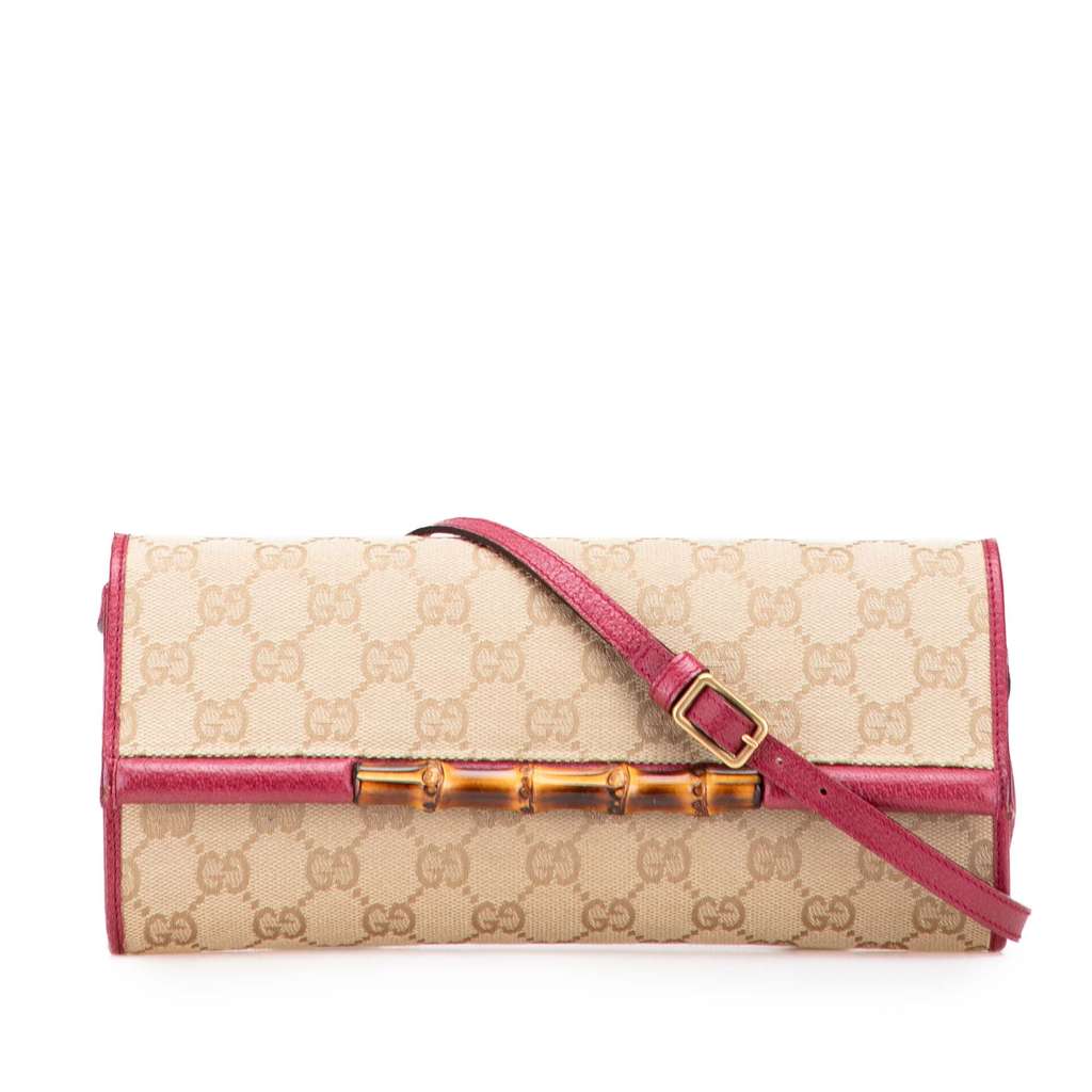 Gucci GG Canvas Bamboo Bar Crossbody