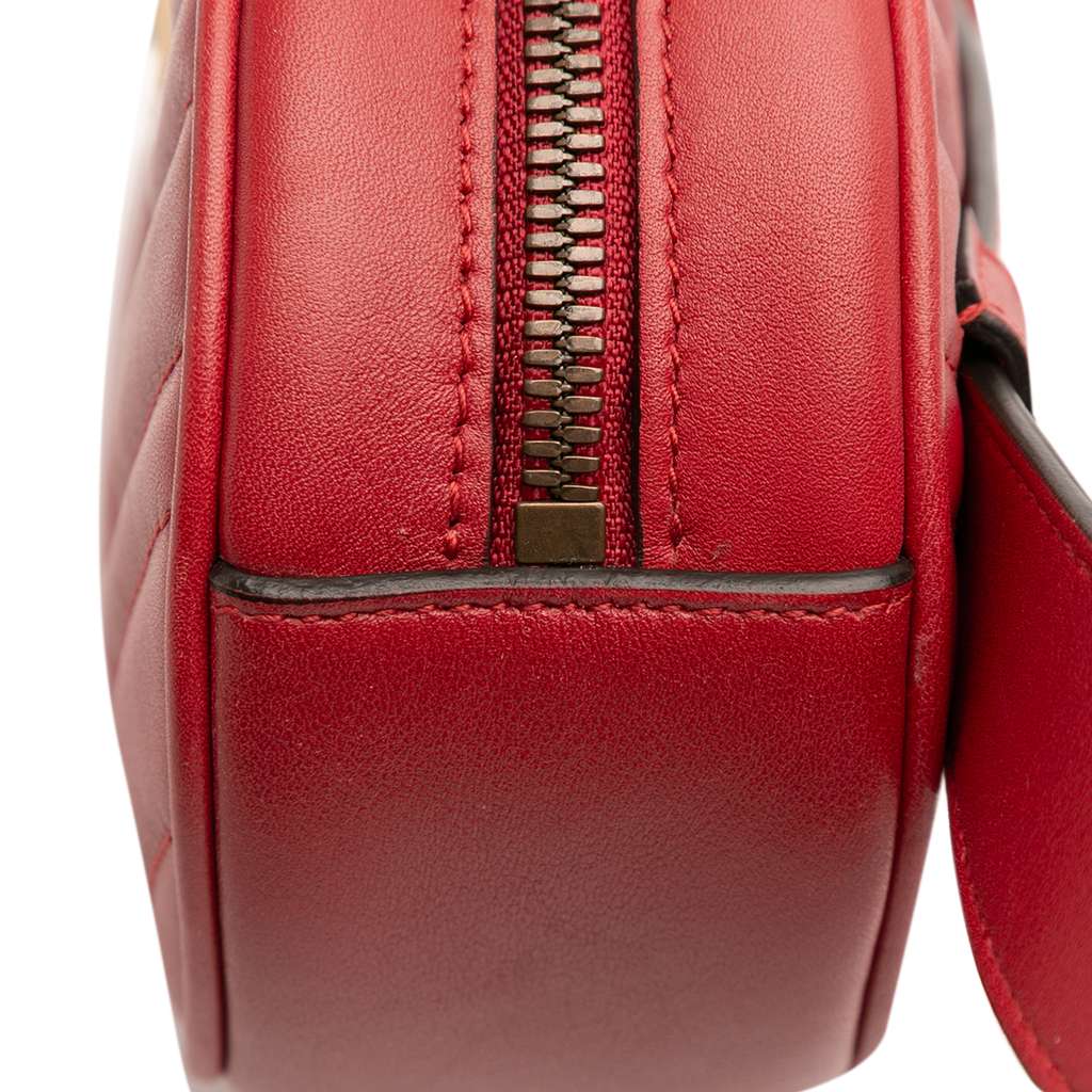 Gucci Small GG Marmont Matelasse Leather Belt Bag - Image 13