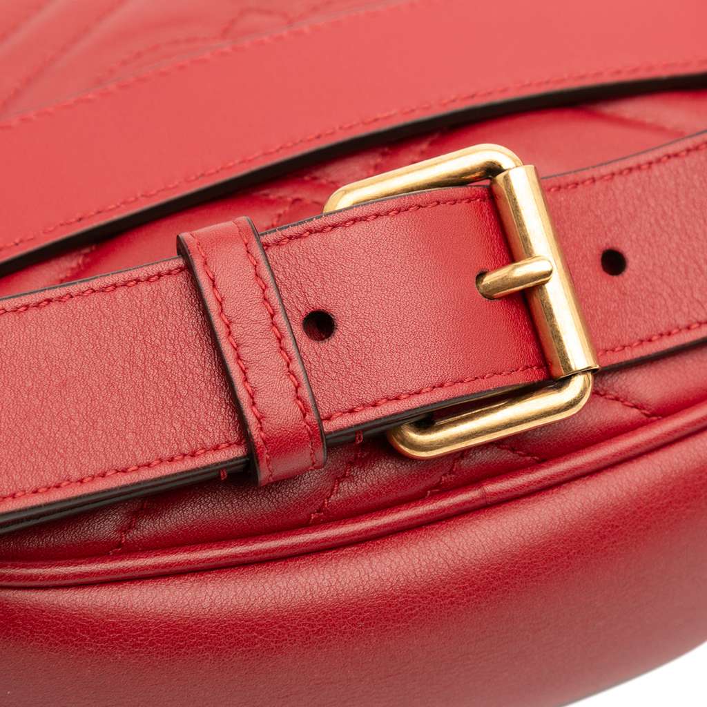 Gucci Small GG Marmont Matelasse Leather Belt Bag - Image 12