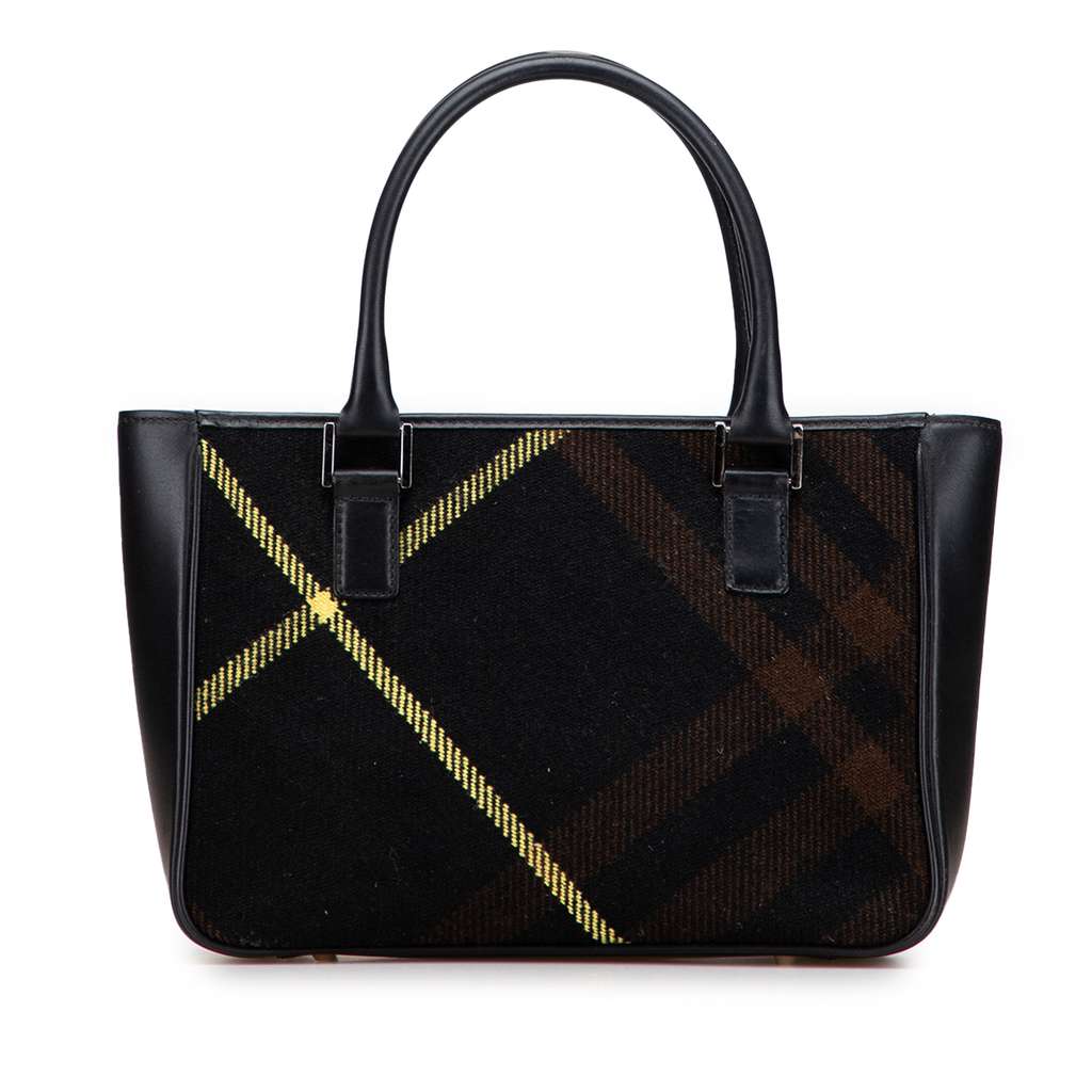 Burberry Superenova Check Wool Tote