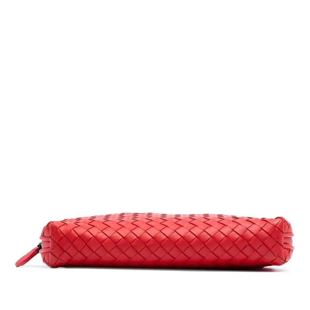 Bottega Veneta Nappa Intrecciato Nodini Crossbody Red Leather Good - Inside View