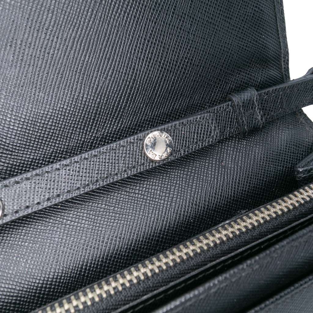 Prada Saffiano Crystal Studded Wallet on Strap - Detail 1