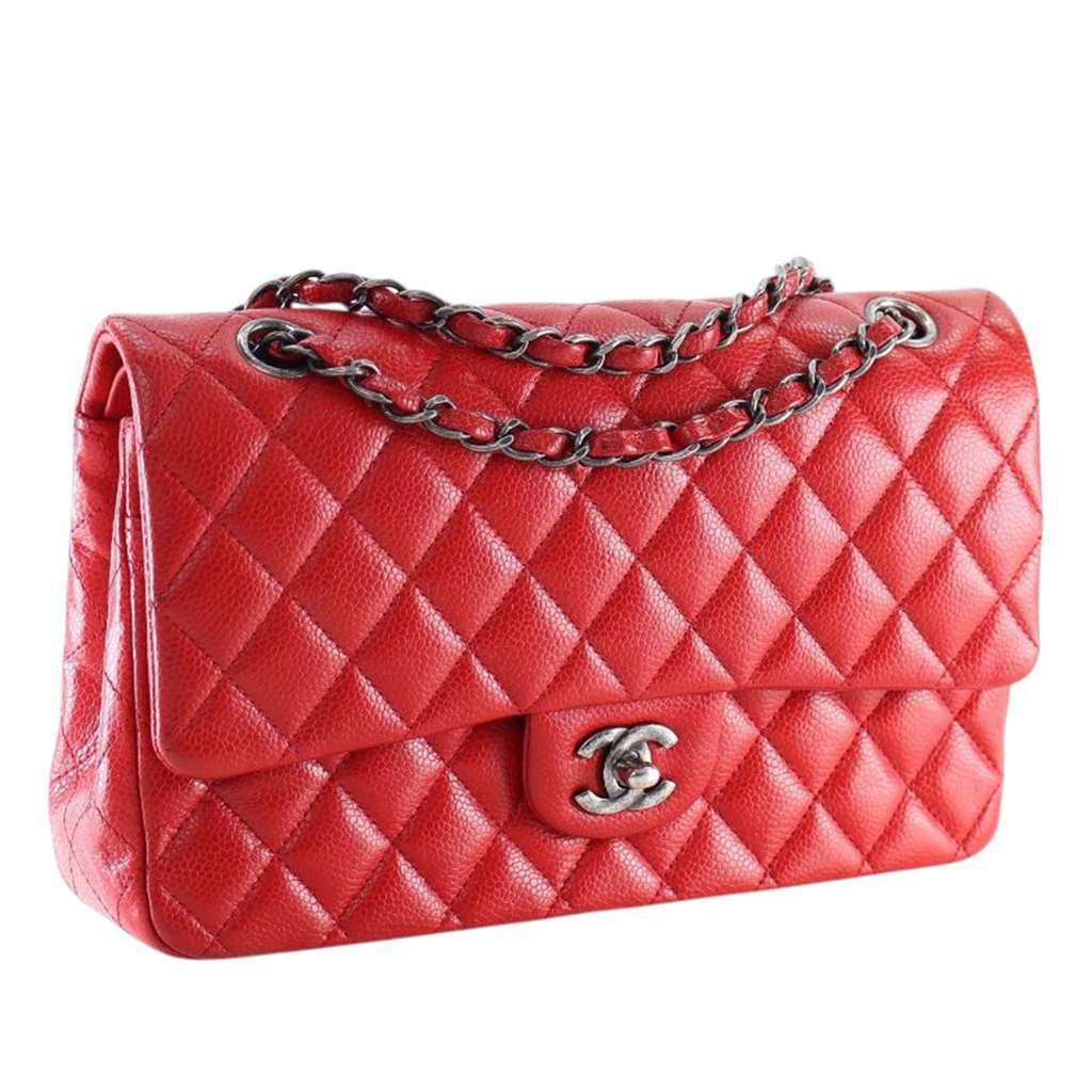 Chanel Medium Classic Caviar Double Flap - Back view