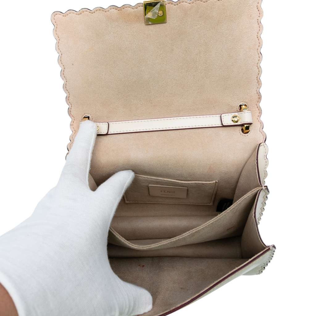 Fendi Small Scalloped Leather Kan I Crossbody - 4