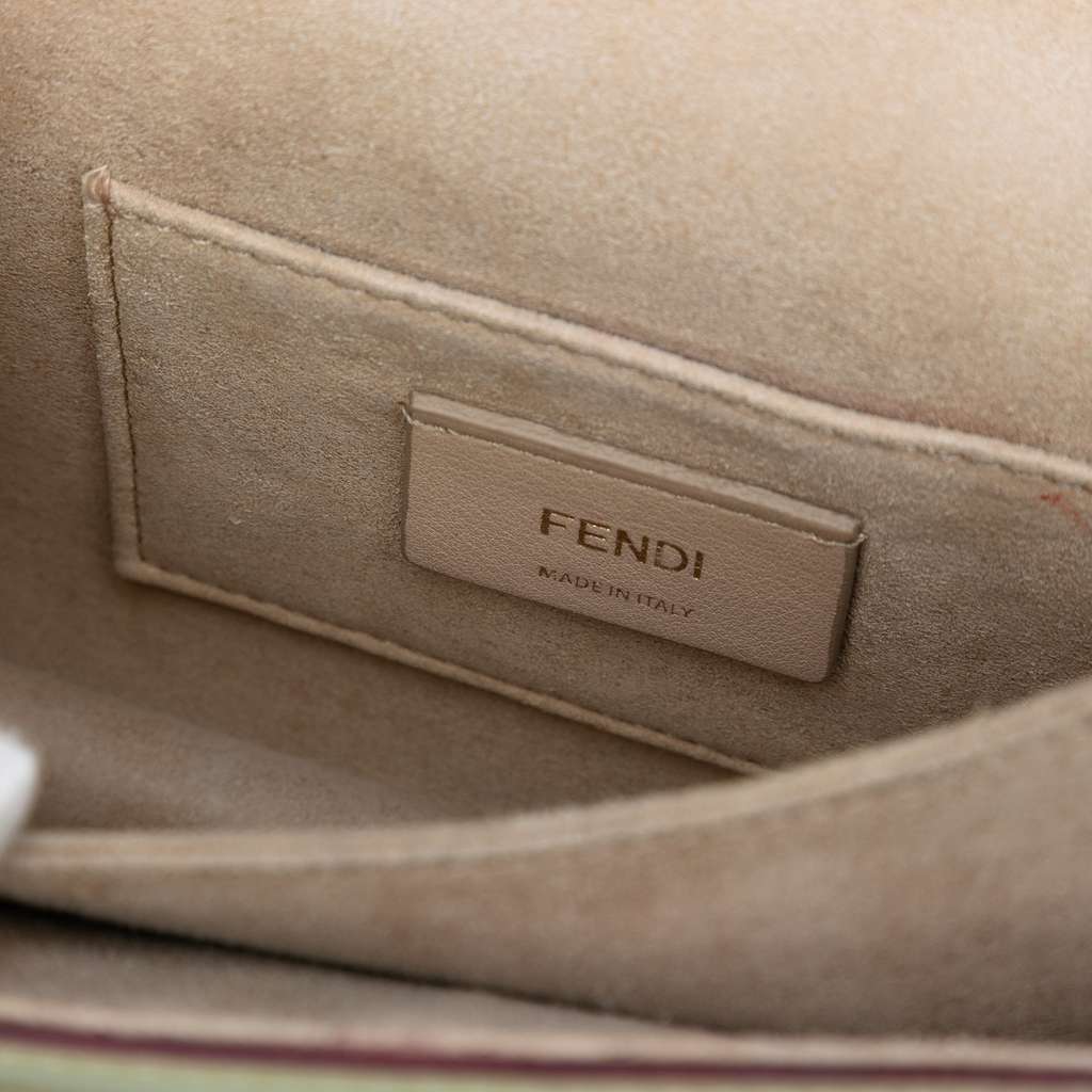 Fendi Small Scalloped Leather Kan I Crossbody - Side view