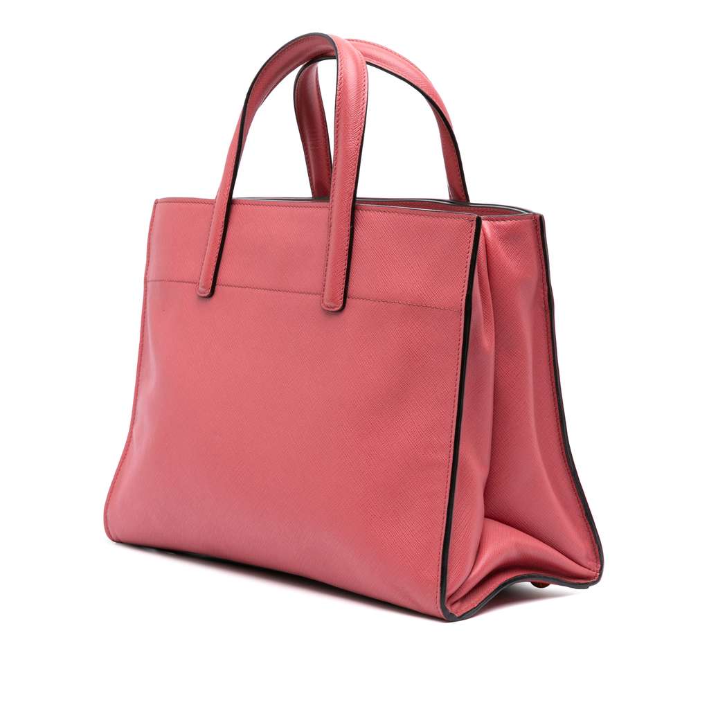 Prada Saffiano Soft Triple Pocket Tote - Back view