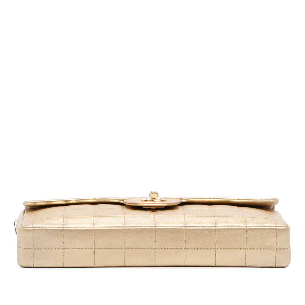 Chanel CC Metallic Lambskin Choco Bar East West Flap - 3