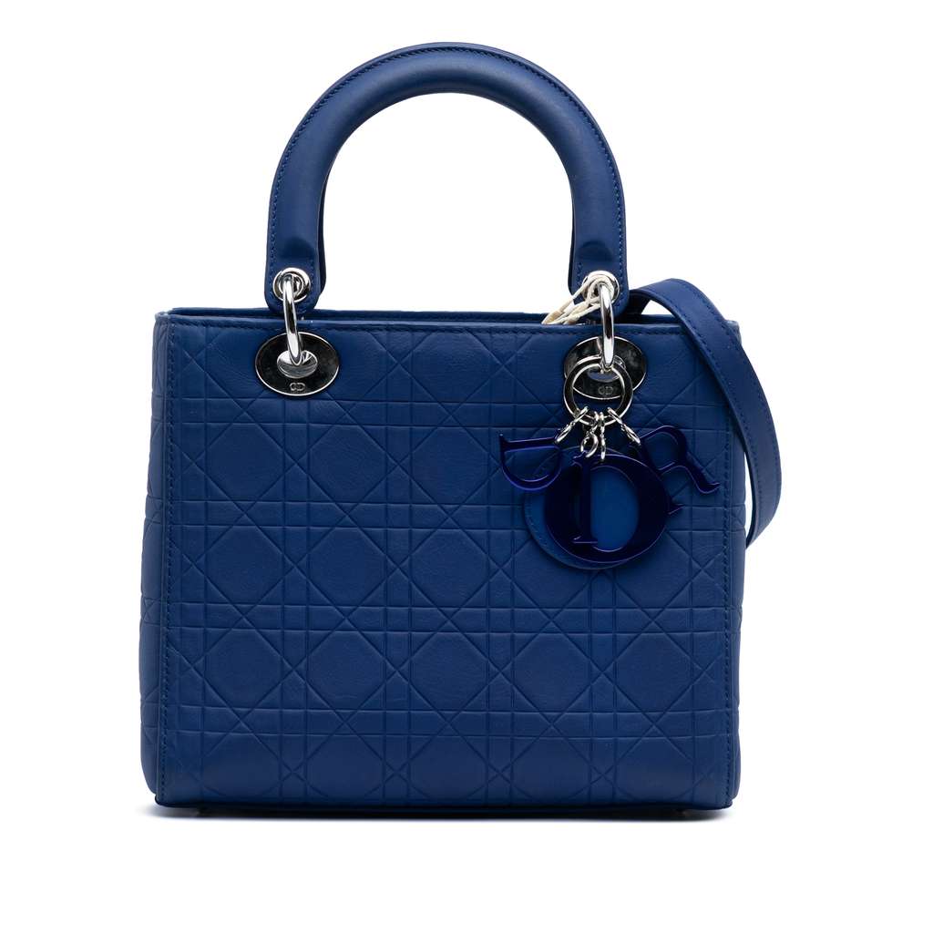 Dior Medium Lambskin Cannage Lady Dior
