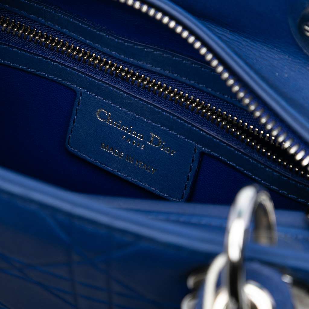 Dior Medium Lambskin Cannage Lady Dior - Side view