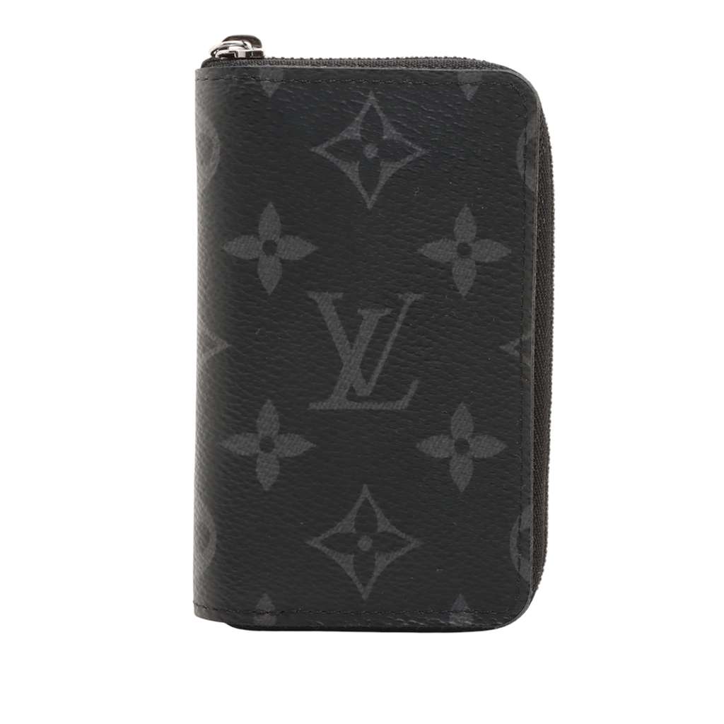 Louis Vuitton Monogram Eclipse Vertical Zippy Coin Purse - Back view
