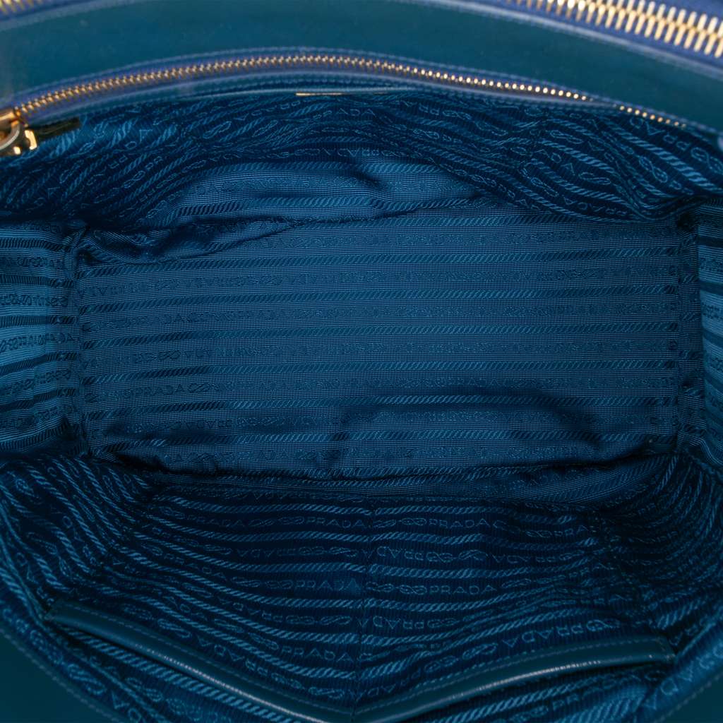 Prada Medium Saffiano Vernice Galleria Double Zip Satchel - 4