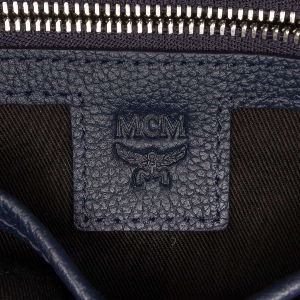 Mcm Small Grained Calfskin Camouflage Aren Tote - Side view