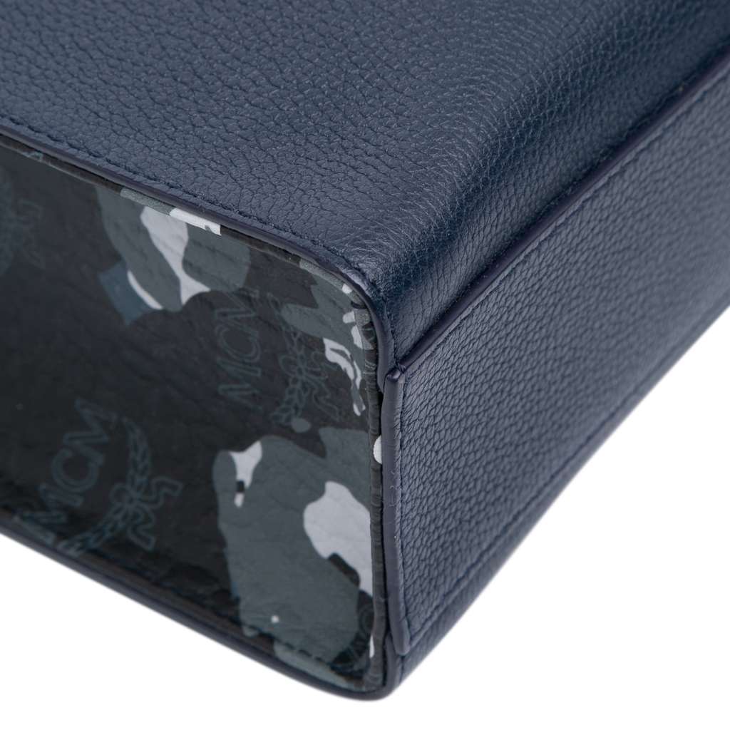 Mcm Small Grained Calfskin Camouflage Aren Tote - Image 11