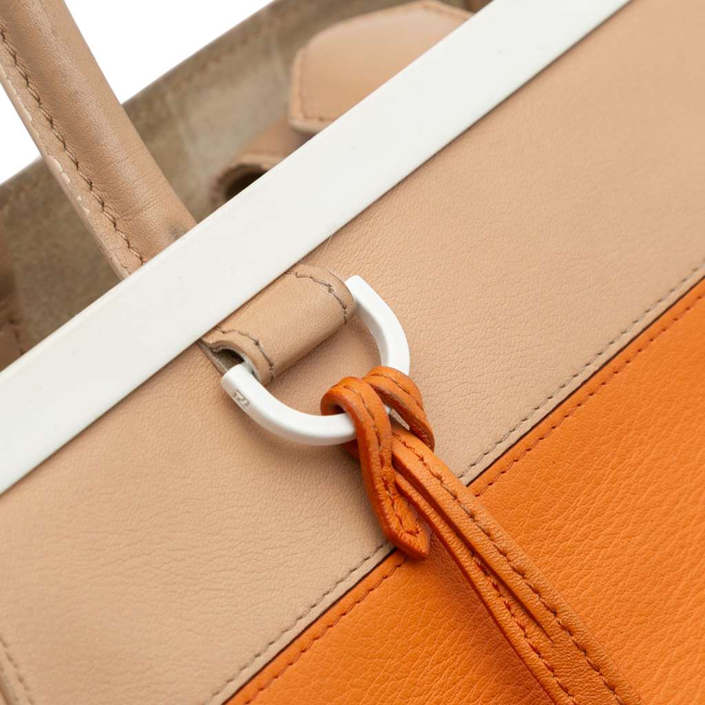 Fendi Medium Multicolor Calfskin Colorblock Regular 2Jours Tote - Image 10