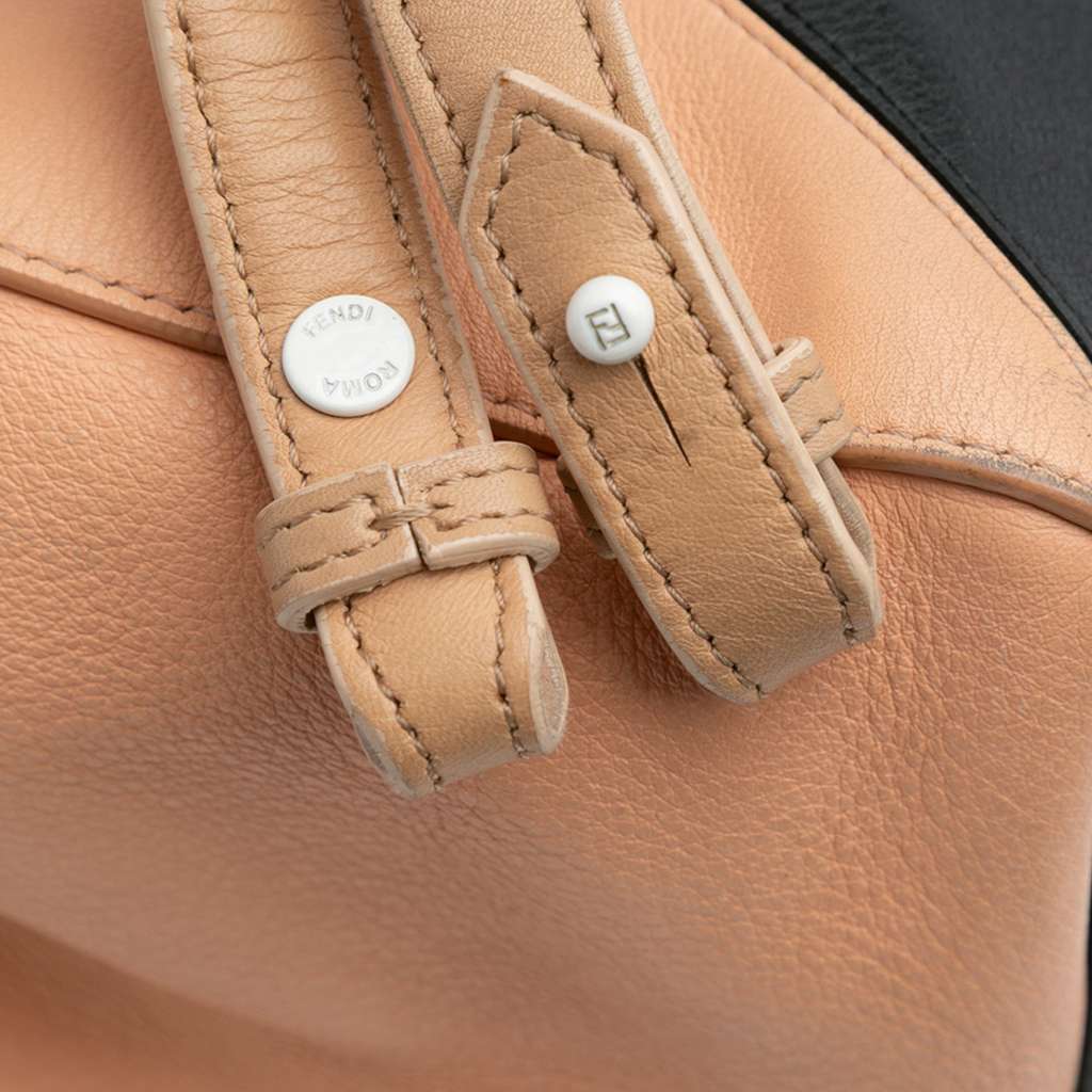Fendi Medium Multicolor Calfskin Colorblock Regular 2Jours Tote - Image 11
