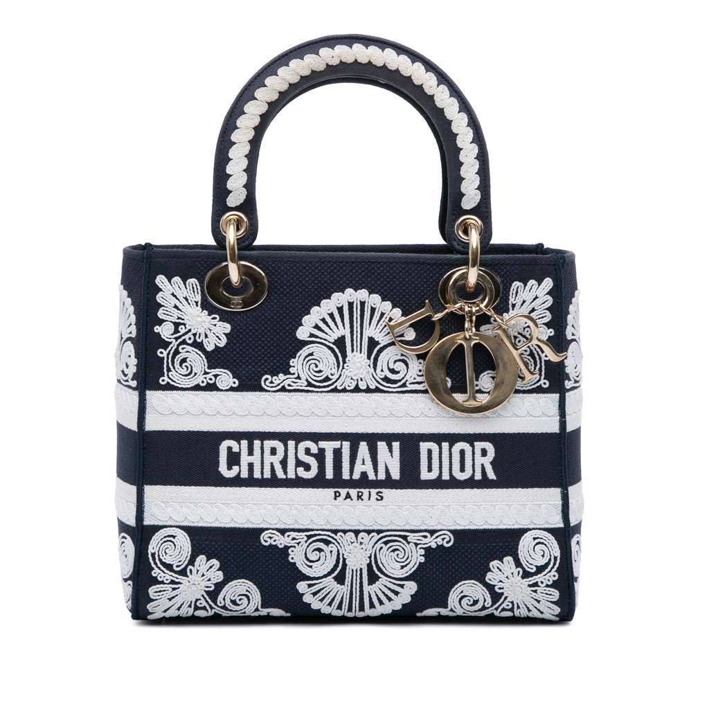 Dior Medium Embroidered Canvas Cornely Lady D Lite