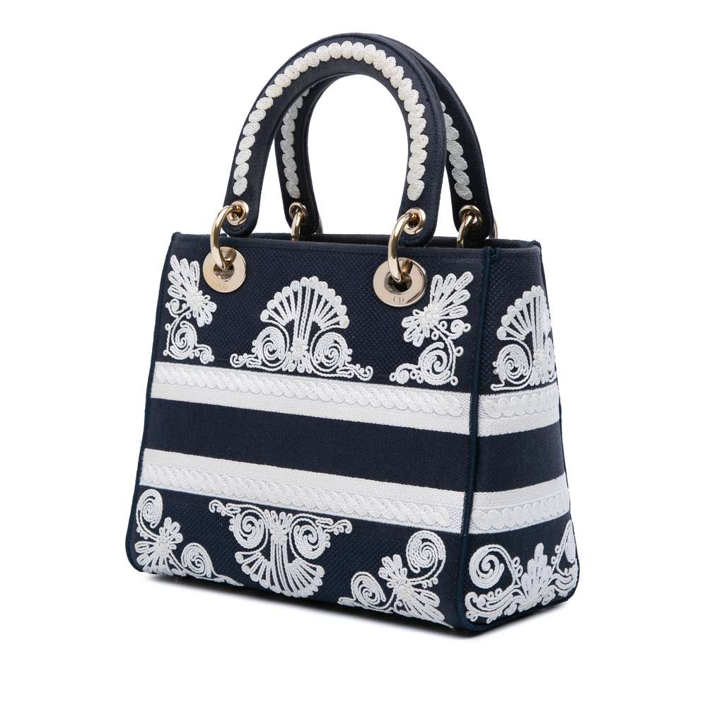 Dior Medium Embroidered Canvas Cornely Lady D Lite - Back view
