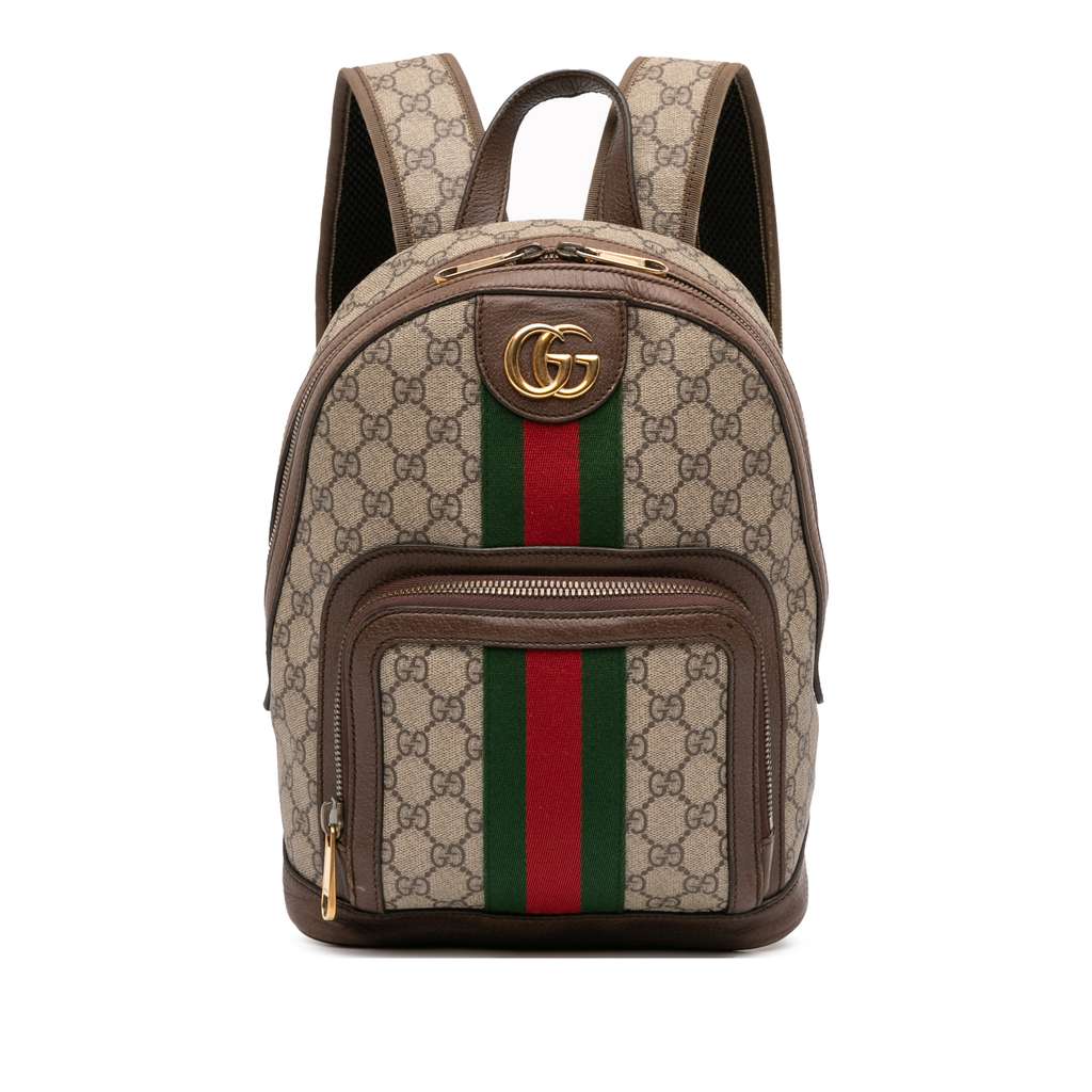 Gucci Small GG Supreme Ophidia Web Backpack