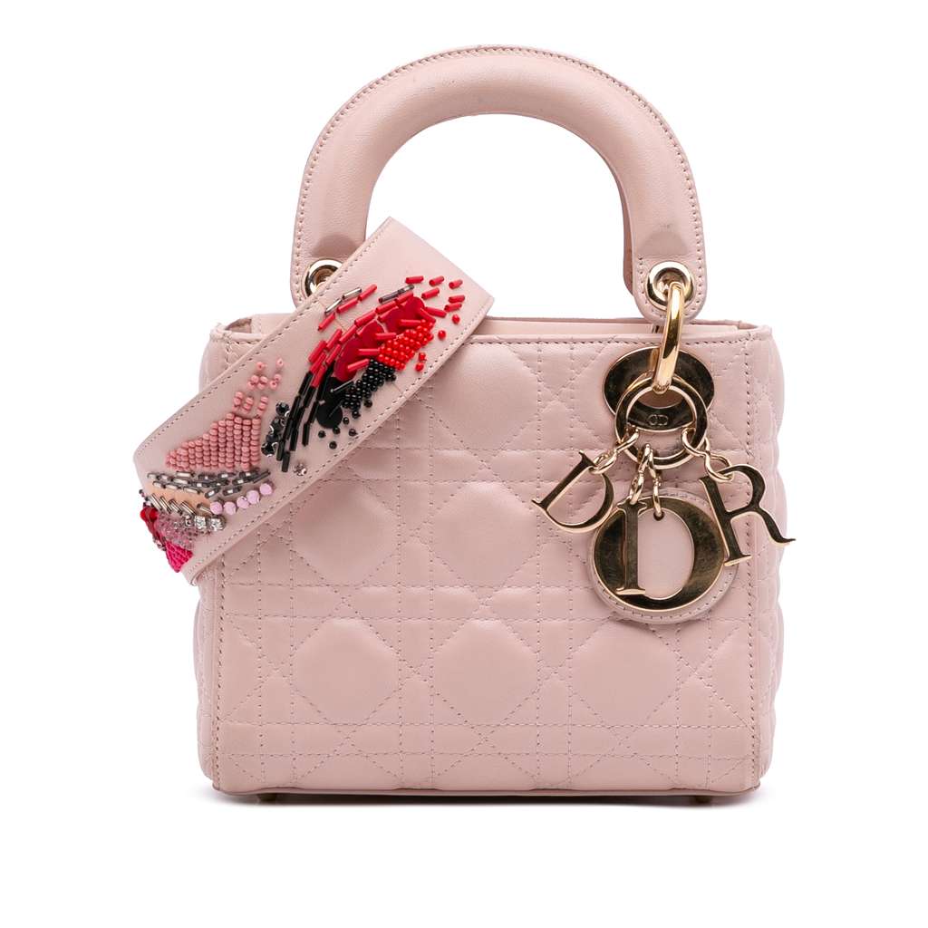 Dior Mini Lambskin Cannage Lady Dior
