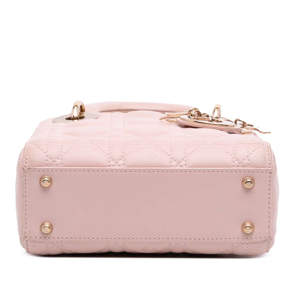 Dior Mini Lambskin Cannage Lady Dior - Image 6