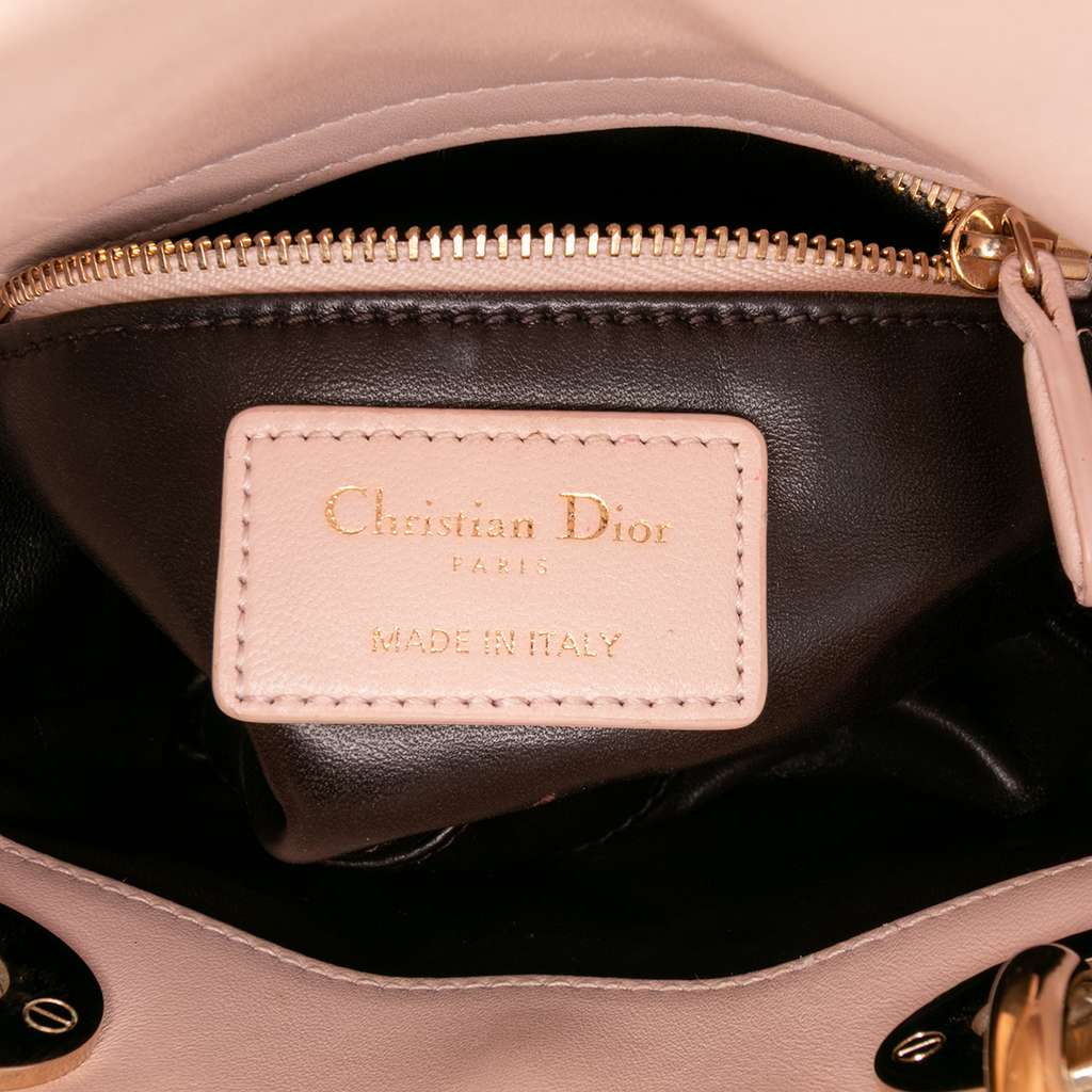 Dior Mini Lambskin Cannage Lady Dior - Side view