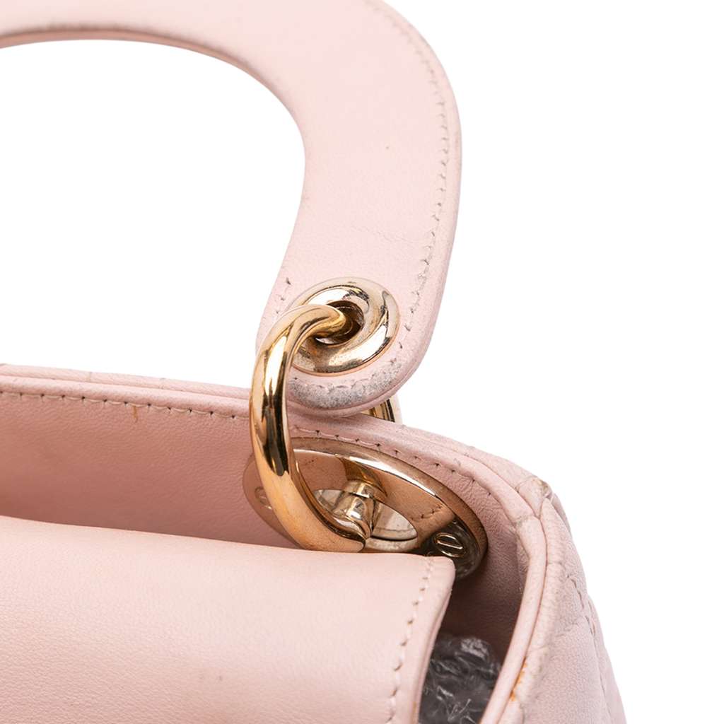 Dior Mini Lambskin Cannage Lady Dior - Image 11