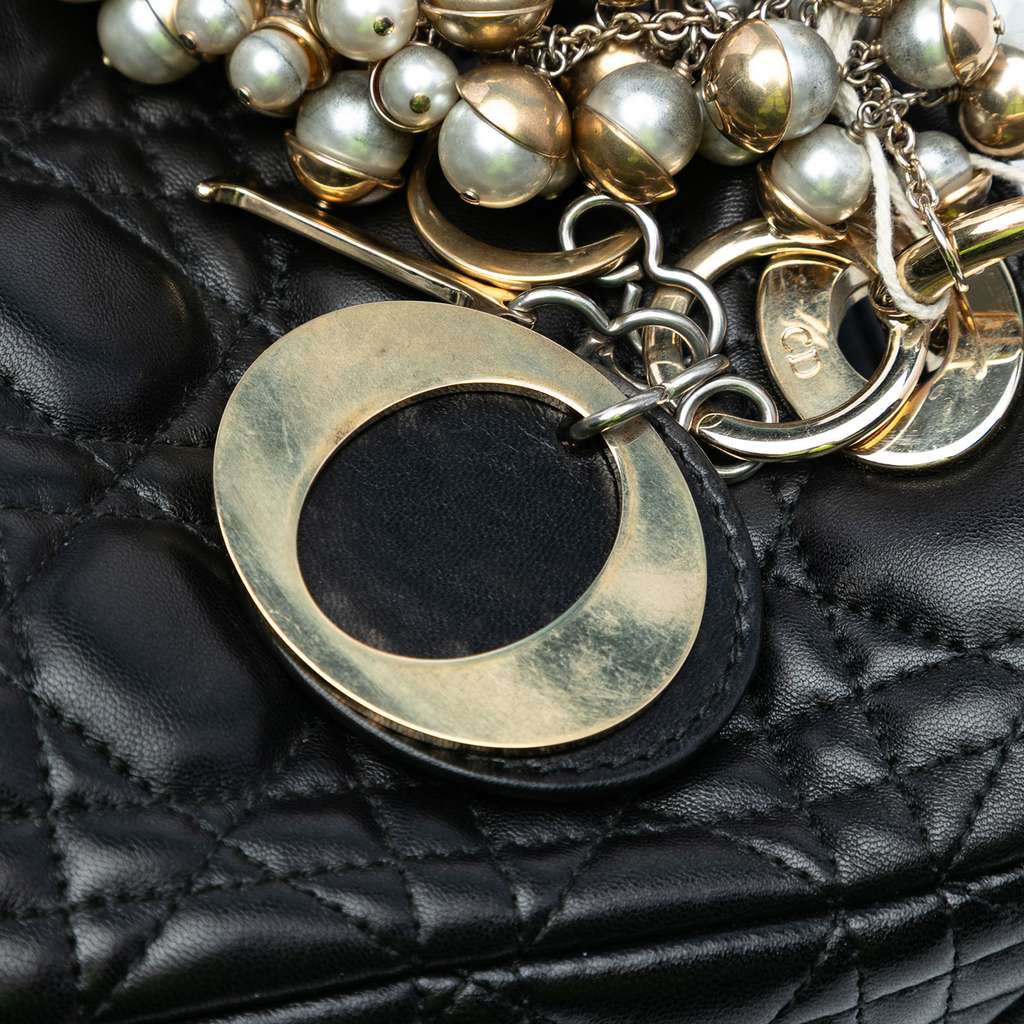 Dior Medium Lambskin Cannage Pearl Lady Dior - Image 10