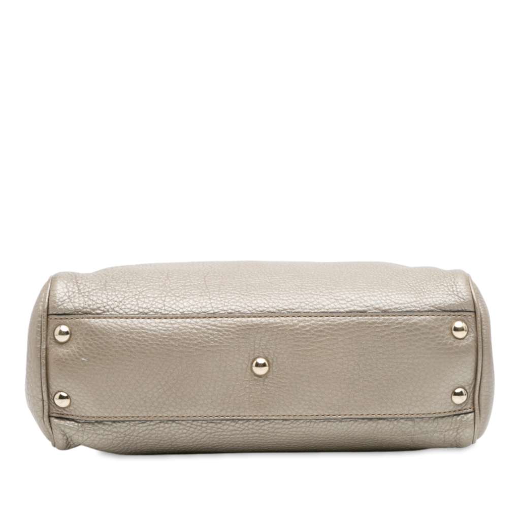 Gucci Small Calfskin Bamboo Shopper Satchel - Image 6