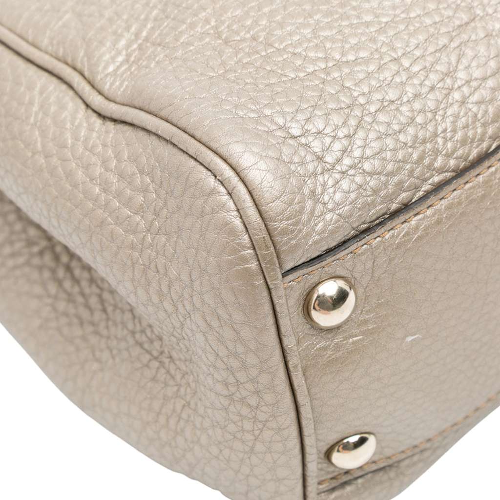 Gucci Small Calfskin Bamboo Shopper Satchel - Detail 2