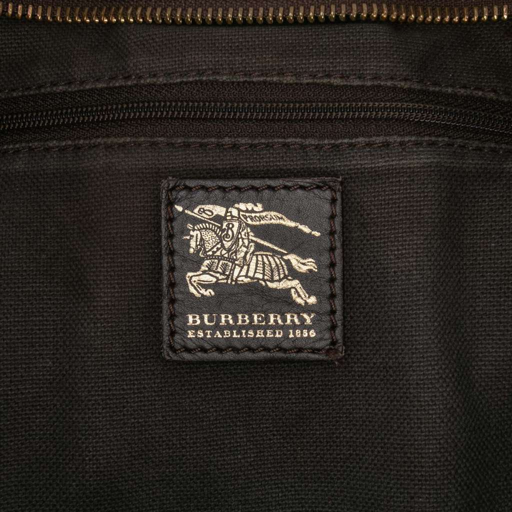 Burberry Haymarket Check Coated Canvas Hobo Bag - Side view