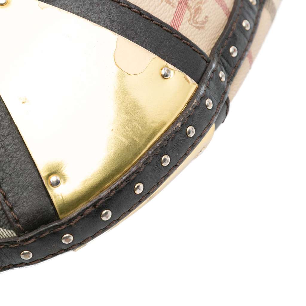 Burberry Haymarket Check Coated Canvas Hobo Bag - Image 10