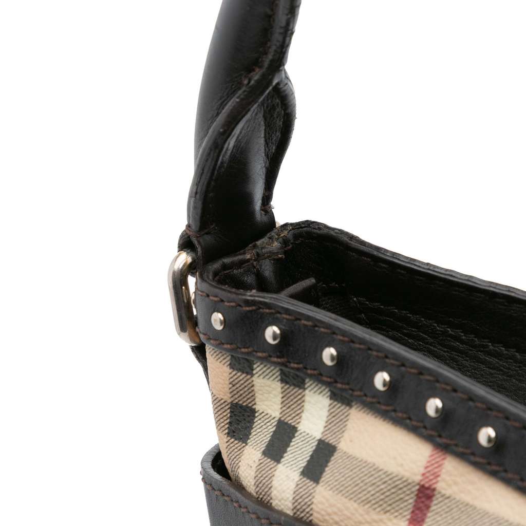 Burberry Haymarket Check Coated Canvas Hobo Bag - Image 11