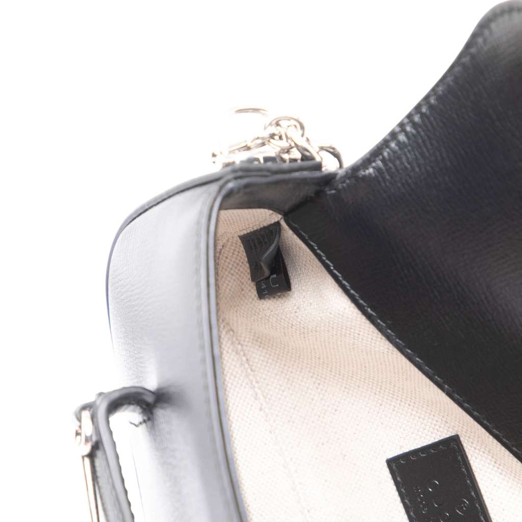 Gucci Mini Leather Asymmetric Horsebit 1955 Satchel - Detail 1