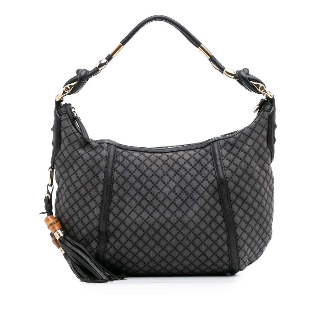 Gucci Medium Diamante Canvas Techno Horsebit Hobo