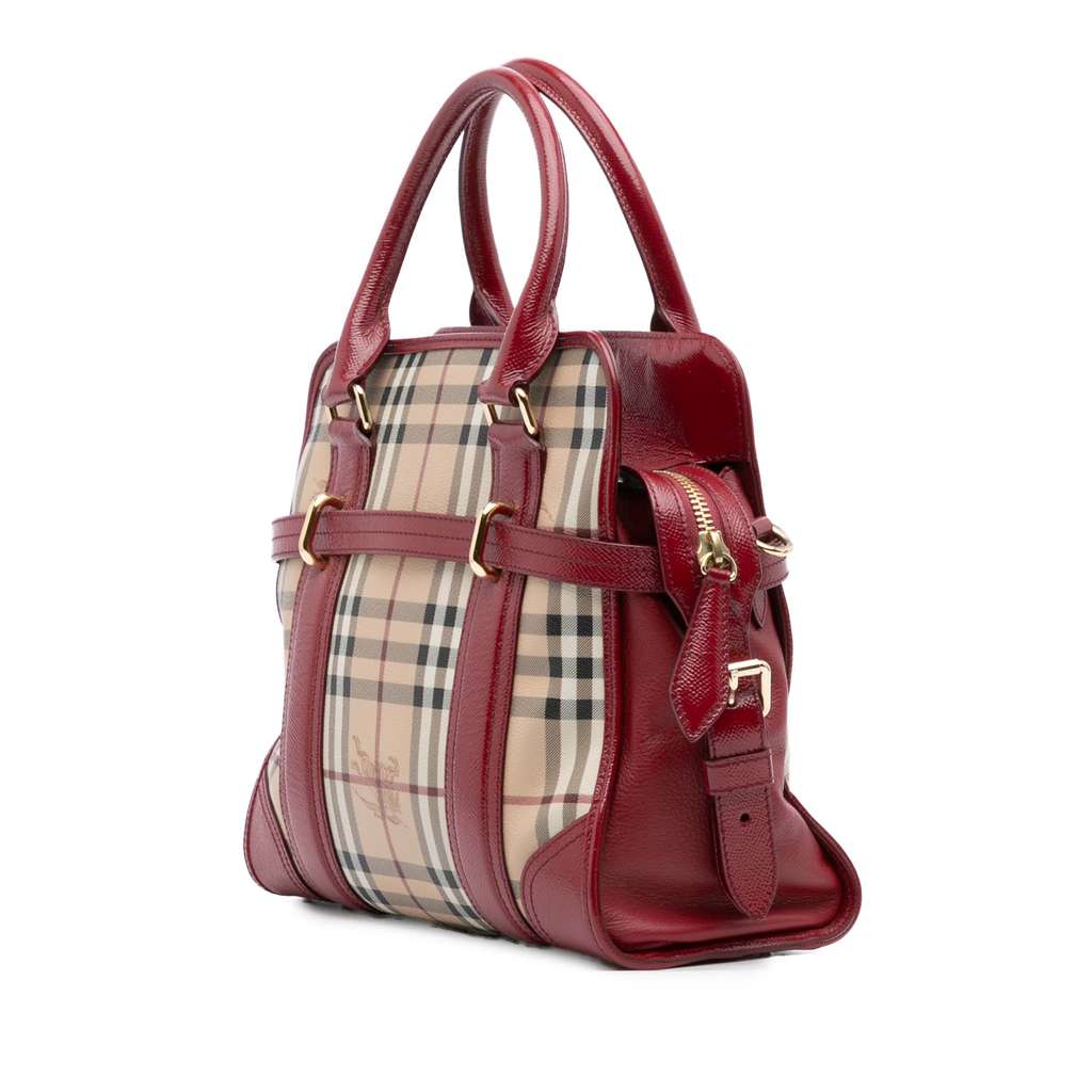 Burberry Haymarket Check Coated Canvas Minford Portrait Satchel - 2