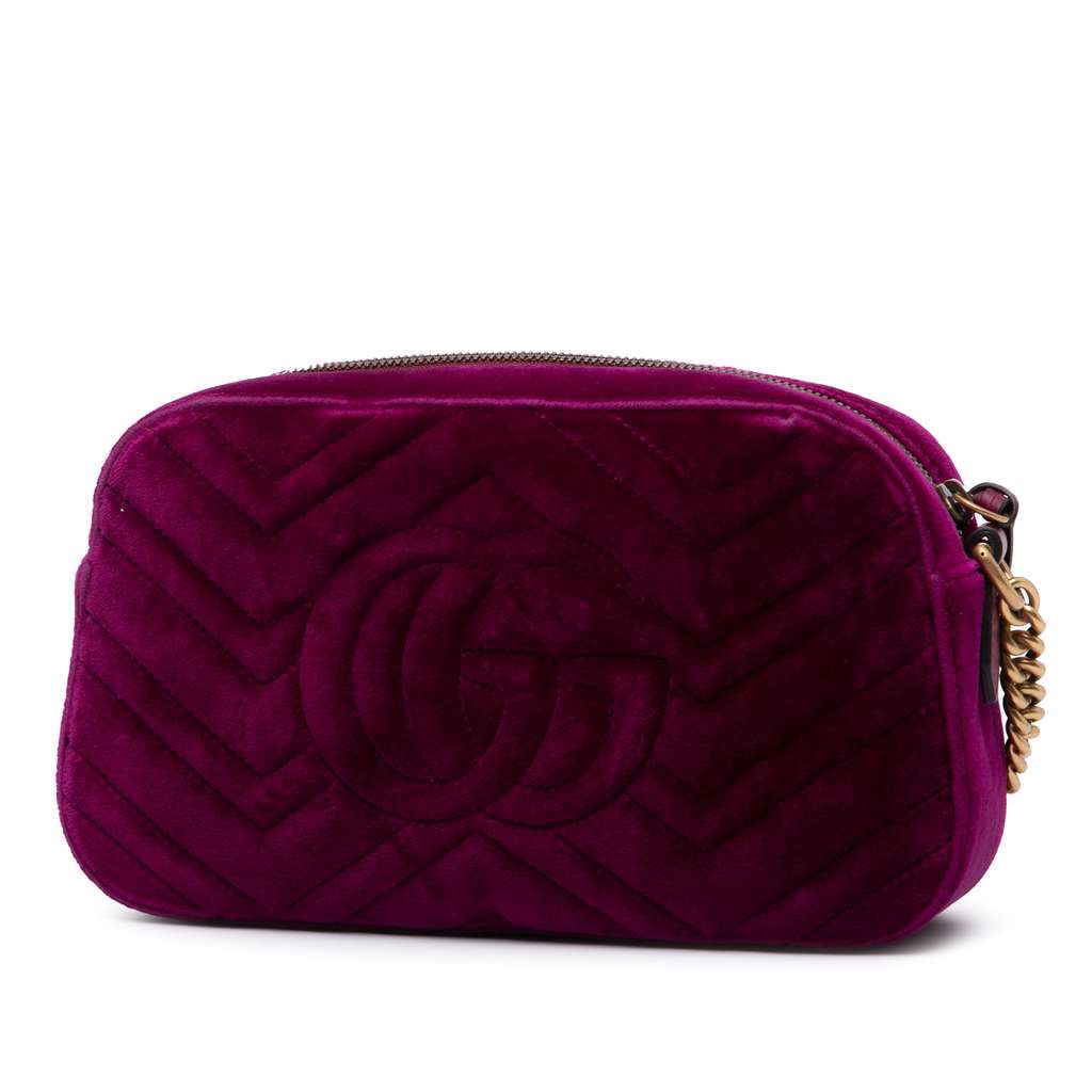 Gucci Small GG Marmont Matelasse Velvet Crossbody - 2