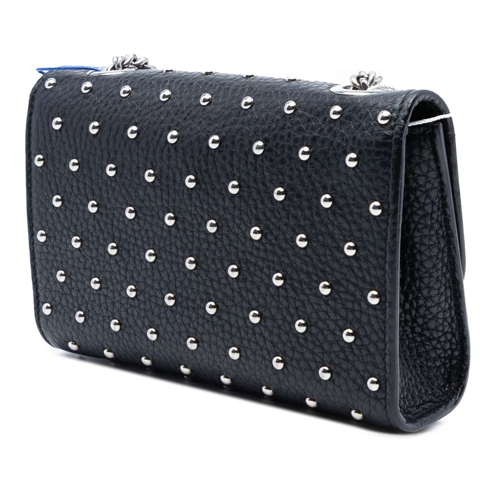 Gucci Small Leather Studded Miss Bamboo Crossbody - Back view
