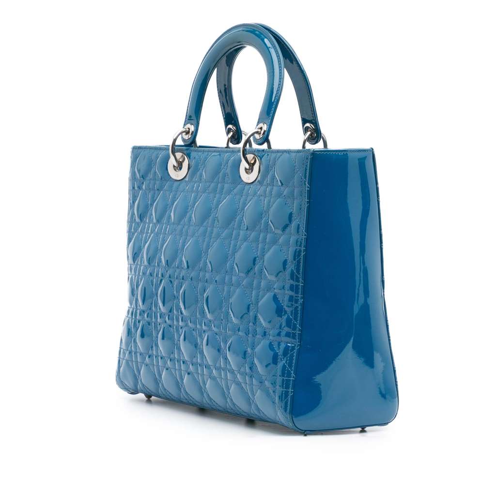 Dior Large Patent Cannage Lady Dior - Back view