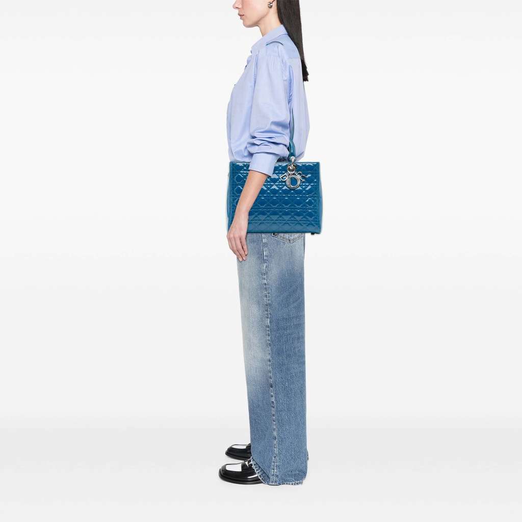 Dior Large Patent Cannage Lady Dior - Image 12