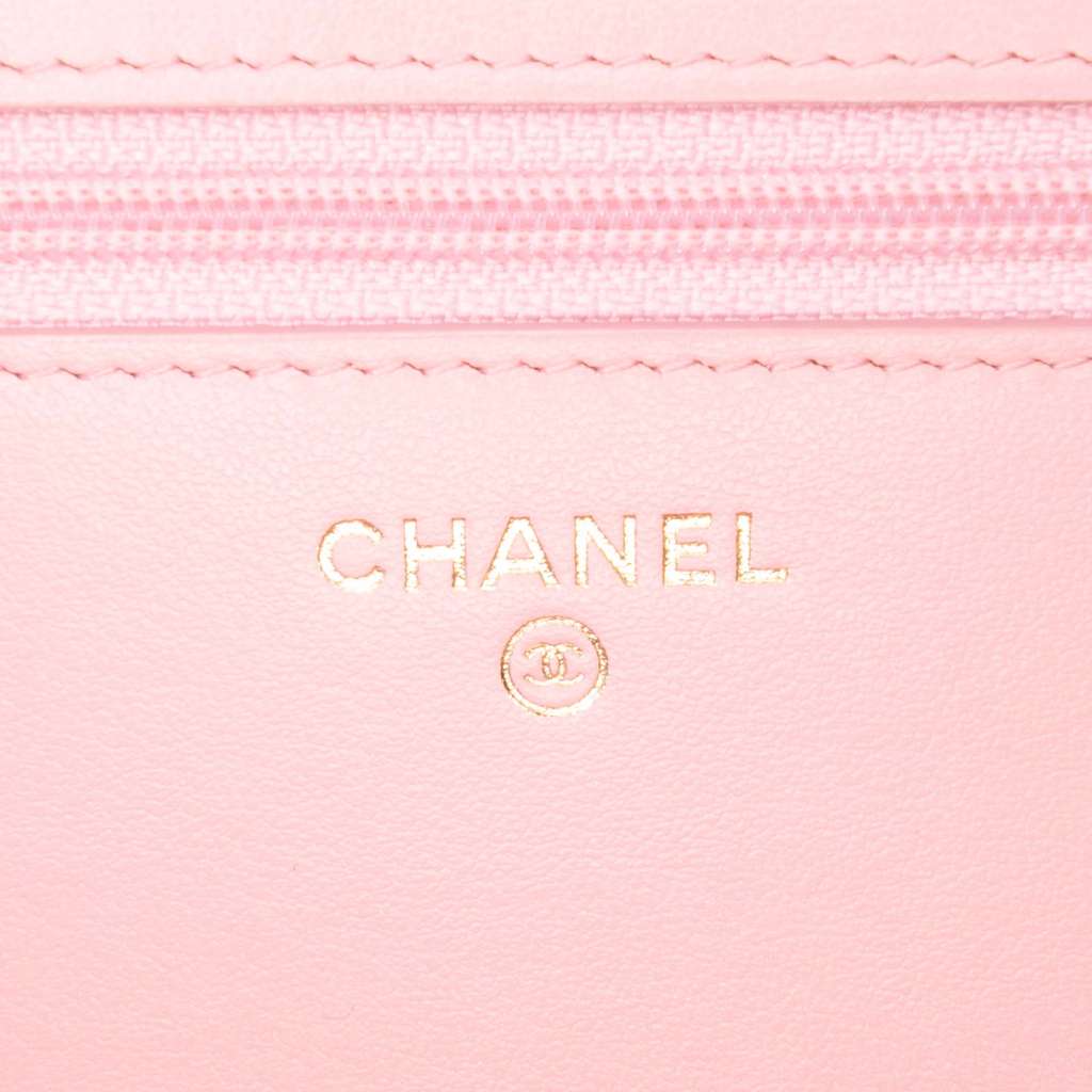 Chanel Quilted Caviar Boy Wallet on Chain - Side view
