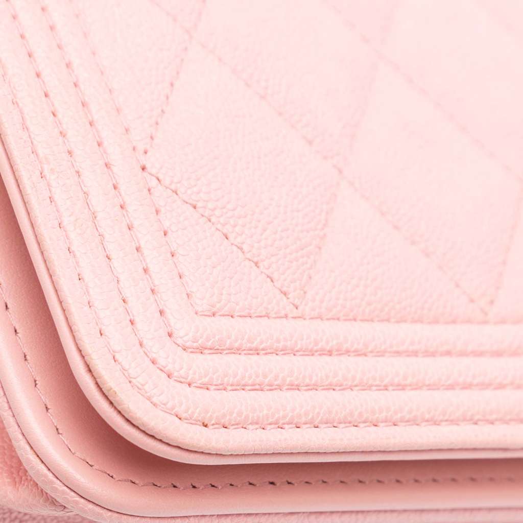 Chanel Quilted Caviar Boy Wallet on Chain - Detail 2