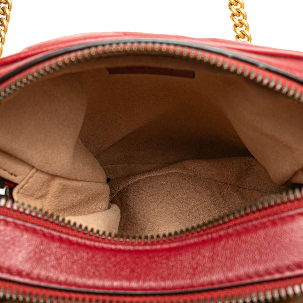 Gucci GG Marmont Matelasse Leather Double Zip Crossbody - Side view