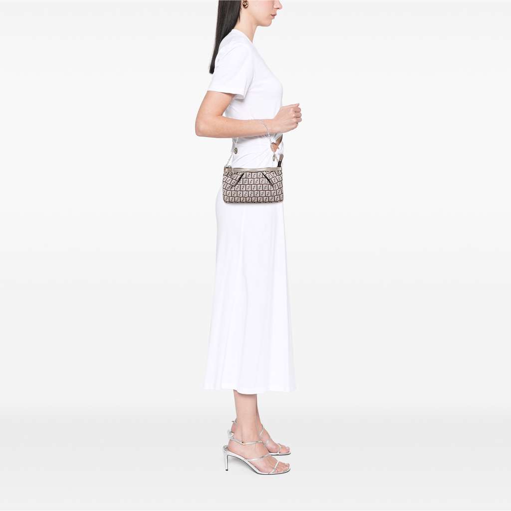 Fendi Zucchino Canvas Chain Pochette - Image 11